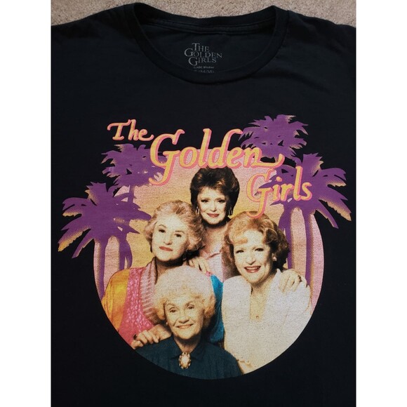 The Golden Girls Palms Graphic T-shirt Black Unisex Size Small - Picture 2 of 5